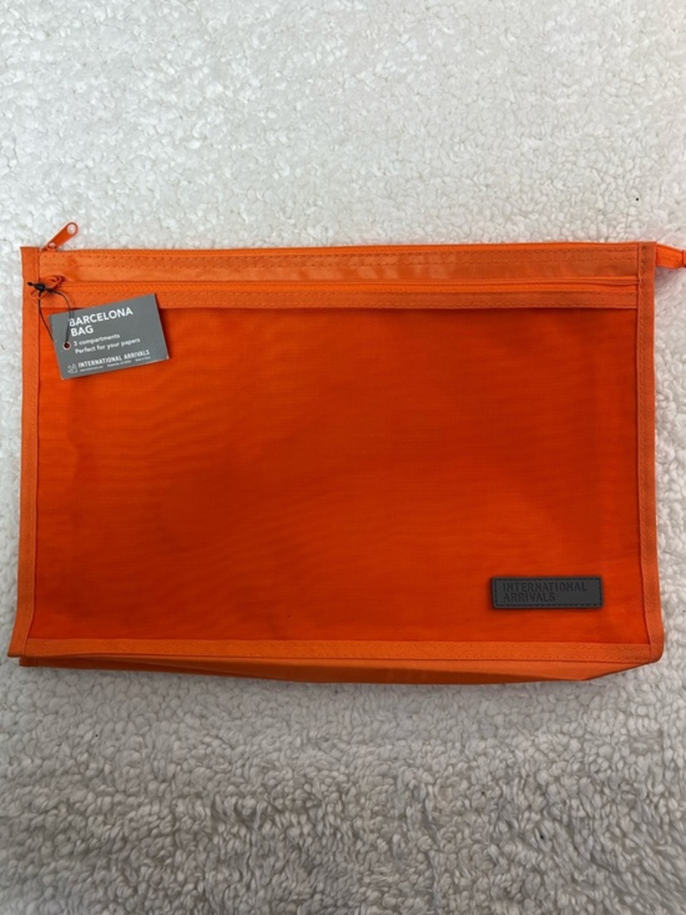 OOLY International Arrivals Barcelona 3 Compartment Zip Travel Bag Pouch